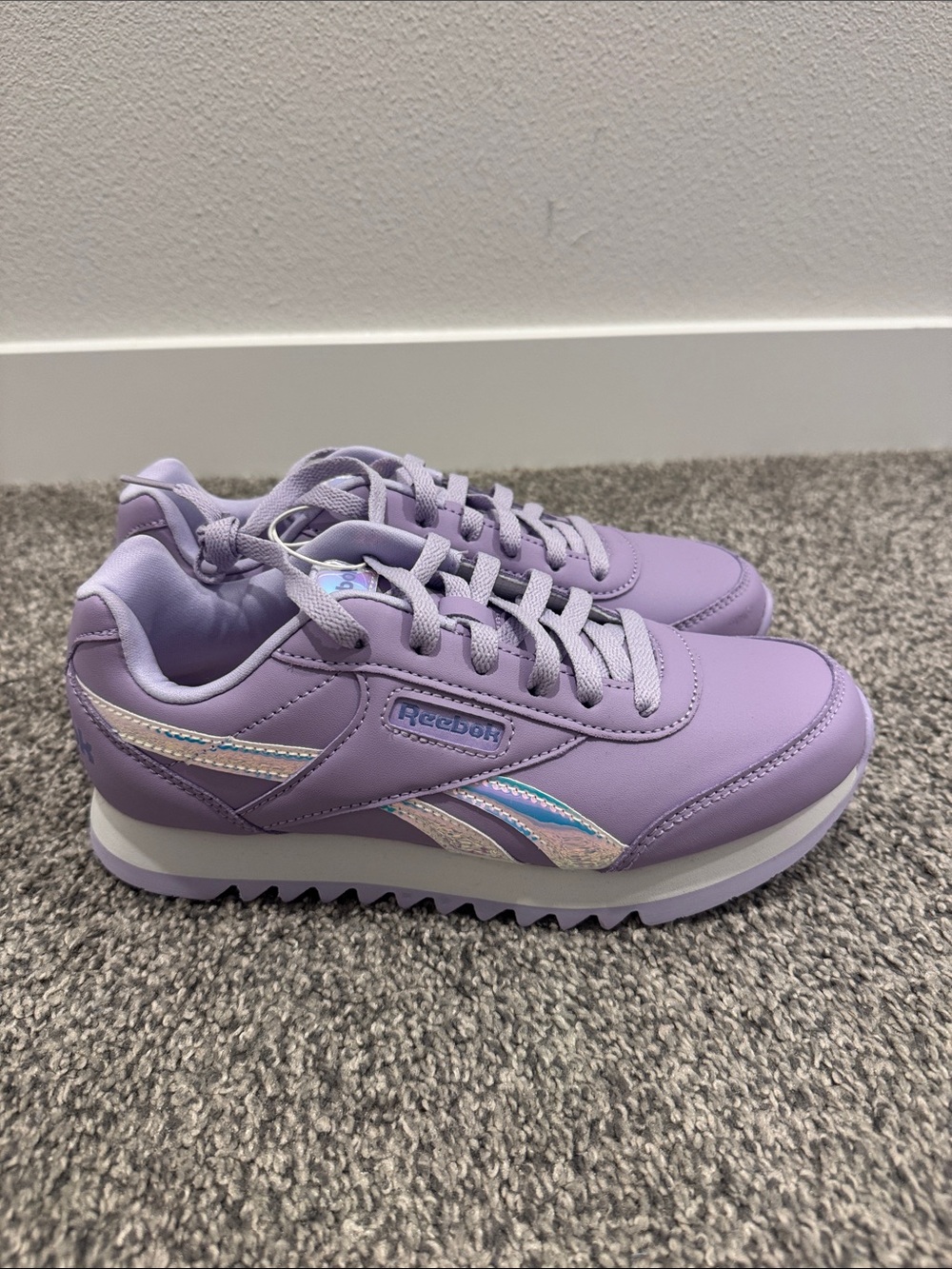 Reebok Kids Lavender Sneakers with Iridescent Accents